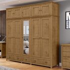 Guarda-roupa Bipartido 10 Portas 3 Gavetas Topázio 100% Madei