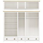 Guarda-roupa Bipartido 10 Portas 3 Gavetas Topázio 100% Madei