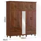 Guarda Roupa Bipartido 10 Pt Com Espelho E Comoda Madeira Mac