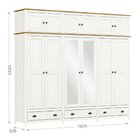 Guarda-roupa Bipartido 12 Portas 3 Gavetas Topázio 100% Madei