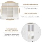 Guarda-roupa Bipartido 12 Portas 3 Gavetas Topázio 100% Madei