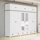 Guarda-roupa Bipartido 12 Portas 3 Gavetas Topázio 100% Madei