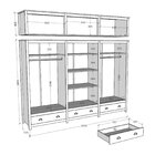 Guarda-roupa Bipartido 12 Portas 3 Gavetas Topazio Branco/fre