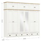 Guarda-roupa Bipartido 12 Portas 3 Gavetas Topazio Branco/fre