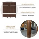 Guarda-roupa Bipartido 5 Portas 6 Gavetas 100% Madeira Maciça