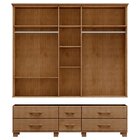 Guarda-roupa Bipartido 5 Portas 6 Gavetas 100% Madeira Maciça