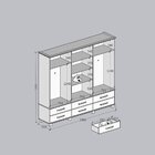 Guarda-roupa Bipartido 6 Portas 6 Gavetas 100% Madeira Maciça