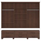 Guarda-roupa Bipartido 6 Portas 6 Gavetas 100% Madeira Maciça