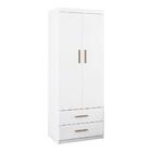 Guarda Roupa Branco Infantil 2 Portas 2 Gavetas Caio Shop Jm