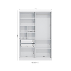 Guarda Roupa Branco 2 Portas Kappesberg 218x143x53cm