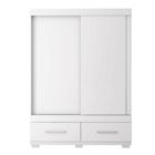 Guarda Roupa 2 Portas Branco Smart Caemmun 187x136,2x46,2cm