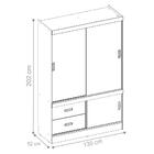 Guarda Roupa Brindisi Branco/rosa/branco