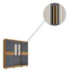 Guarda Roupa Bruna 4 Portas Freijó Cinza Bnn Decor