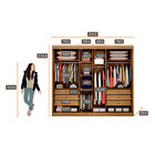 Guarda Roupa Budapest 3 Portas 6 Gavetas Clic Móveis