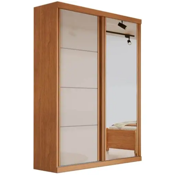 Guarda Roupa Buzios Bianchi Solteiro Com Espelho 2 Portas 2 G