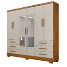 Guarda Roupa C/ Espelho 6 Portas 6 Gavetas Encant Novo Horizo