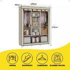Guarda Roupa Cabideiro Portatil Prateleiras Dobravel Armario