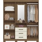 Guarda-roupa Caiobá 4 Portas 3 Gavetas Com Espelho E Pés Jato