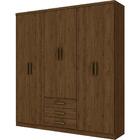 Guarda-roupa Caju 06 Portas 03 Gavetas - Henn - Castanho