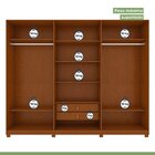 Guarda-roupa Caleb 246cm 3 Portas 2 Gavetas 7 Prateleiras Com