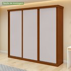 Guarda-roupa Caleb 246cm 3 Portas 2 Gavetas 7 Prateleiras Fra