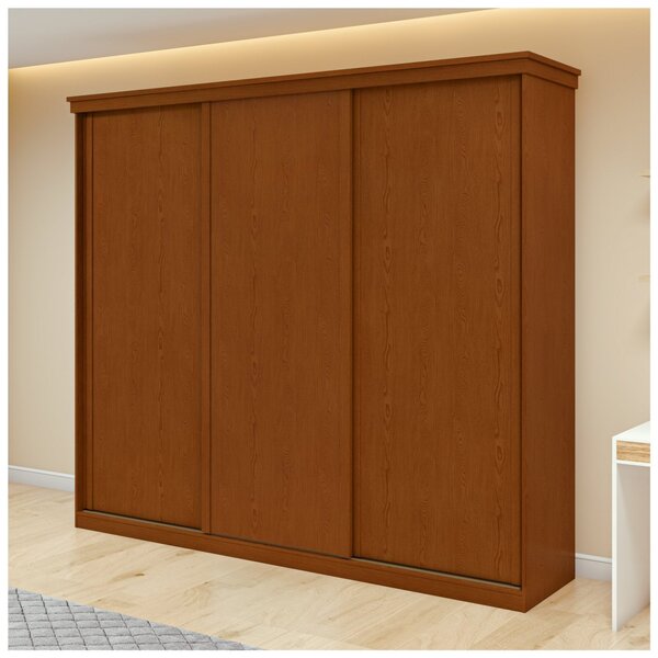 Guarda-roupa Caleb 246cm 3 Portas 2 Gavetas 7 Prateleiras Fra