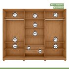 Guarda-roupa Caleb 246cm 3 Portas 2 Gavetas 9 Prateleiras 1 P