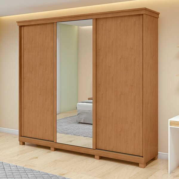 Guarda-roupa Caleb 246cm 3 Portas 2 Gavetas 9 Prateleiras 1 P