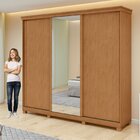 Guarda-roupa Caleb 246cm 3 Portas 2 Gavetas 9 Prateleiras 1 P