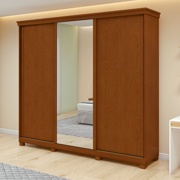 Guarda-roupa Caleb 246cm 3 Portas 2 Gavetas 9 Prateleiras 1 P