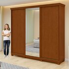 Guarda-roupa Caleb 246cm 3 Portas 2 Gavetas 9 Prateleiras 1 P