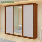Guarda-roupa Caleb 246cm 3 Portas 3 Gavetas 7 Prateleiras 1 P