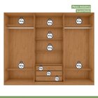 Guarda-roupa Caleb 246cm 3 Portas 3 Gavetas 7 Prateleiras 1 P