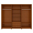 Guarda-roupa Caleb 246cm 3 Portas 3 Gavetas 7 Prateleiras Com