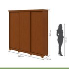 Guarda-roupa Caleb 246cm 3 Portas 3 Gavetas 9 Prateleiras Com