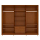 Guarda-roupa Caleb 246cm 3 Portas 3 Gavetas 9 Prateleiras Com