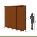 Guarda-roupa Caleb 246cm 3 Portas 3 Gavetas 9 Prateleiras Fra