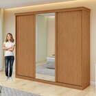 Guarda-roupa Caleb 246cm 3 Portas 4 Gavetas 8 Prateleiras 1 P