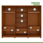 Guarda-roupa Caleb 246cm 3 Portas 6 Gavetas 5 Prateleiras 1 P