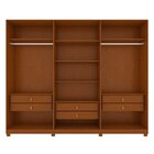 Guarda-roupa Caleb 246cm 3 Portas 6 Gavetas 5 Prateleiras 1 P