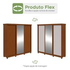 Guarda-roupa Caleb 246cm 3 Portas 6 Gavetas 5 Prateleiras 1 P