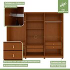 Guarda-roupa Caleb 246cm 3 Portas 6 Gavetas 5 Prateleiras 1 P