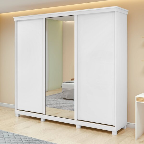 Guarda-roupa Caleb 246cm 3 Portas 6 Gavetas 5 Prateleiras 1 P