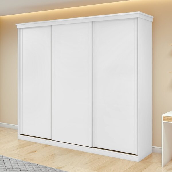 Guarda-roupa Caleb 246cm 3 Portas 6 Gavetas 5 Prateleiras Bra