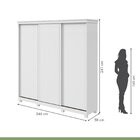 Guarda-roupa Caleb 246cm 3 Portas 6 Gavetas 5 Prateleiras Com