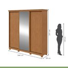 Guarda-roupa Caleb 246cm 3 Portas 6 Gavetas 6 Prateleiras 1 P