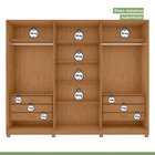 Guarda-roupa Caleb 246cm 3 Portas 6 Gavetas 6 Prateleiras 1 P