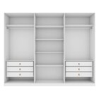 Guarda-roupa Caleb 246cm 3 Portas 6 Gavetas 6 Prateleiras 1 P