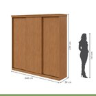 Guarda-roupa Caleb 246cm 3 Portas 6 Gavetas 6 Prateleiras Ame