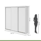 Guarda-roupa Caleb 246cm 3 Portas 6 Gavetas 6 Prateleiras Bra